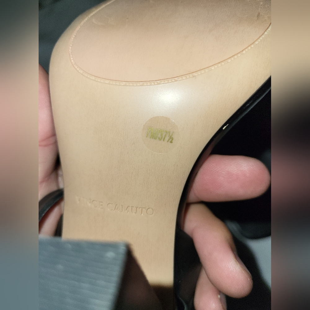 Vince Camuto Black Heels with Ankle Strap* - Picture 2 of 2